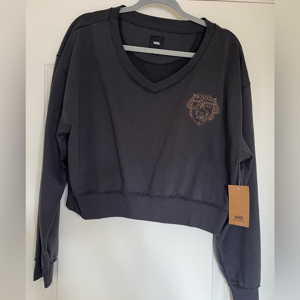 Vans Check Crest V-Neck Sweatshirt